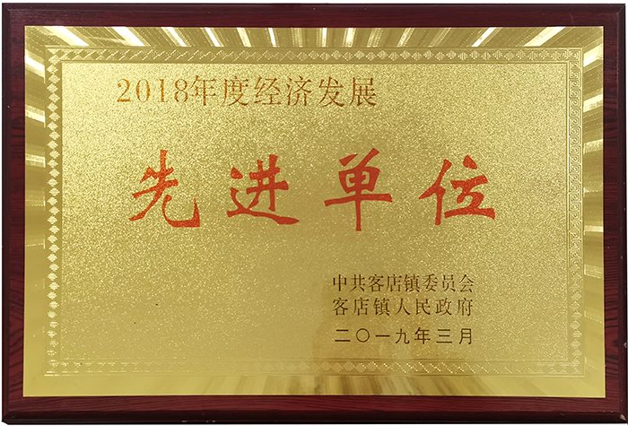 2018年度經(jīng)濟(jì)發(fā)展先進(jìn)單位